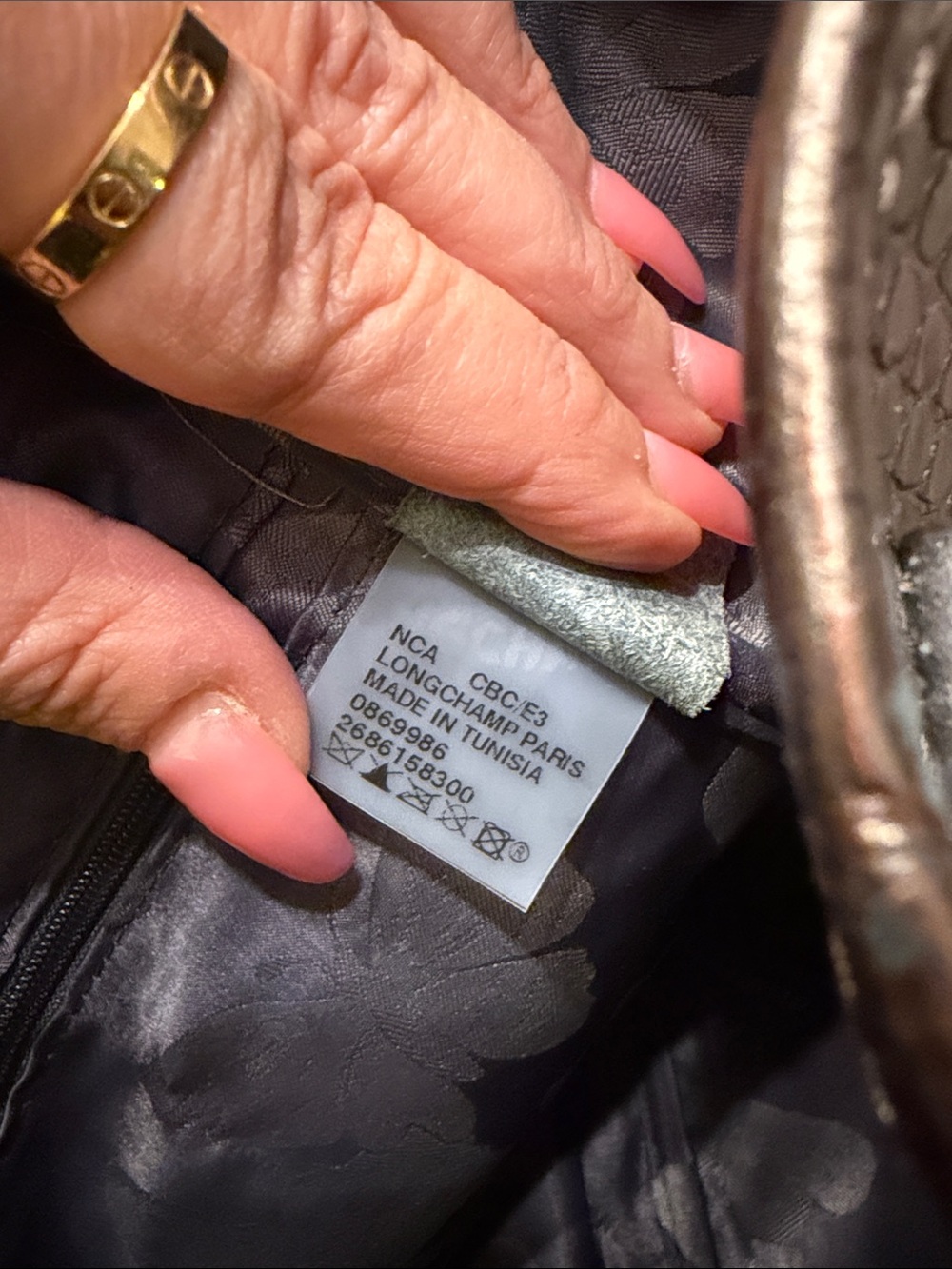 Longchamp Roseau Croc Embossed Tote - Picture 6 of 9